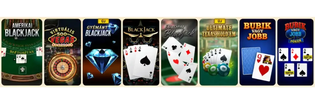 Asztali játékok és Vinyl Casino formátumok