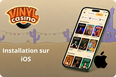 Vinyl Casino iOS raccourci et configuration web-app sur iPhone
