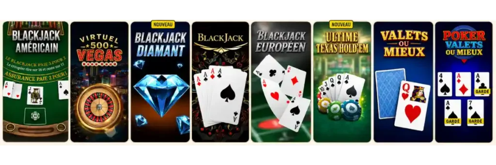 Jeux de table et formats Vinyl Casino