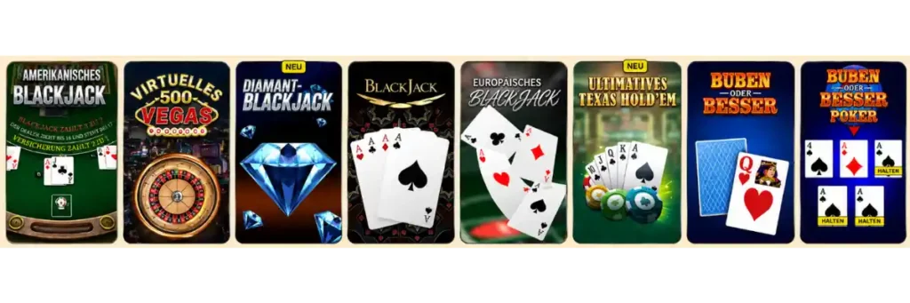Tischspiele und Vinyl Casino Formate