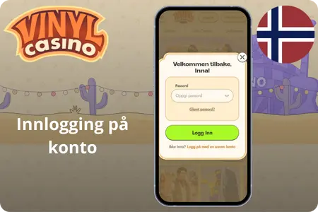 Innlogging på konto – påloggingsskjema på mobil